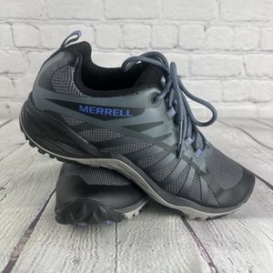 MERRELL WOMEN SIREN EDGE Q2 ATHLETIC BLACK/GRAY LACE HIKING SHOE J41316 SIZE 8.5